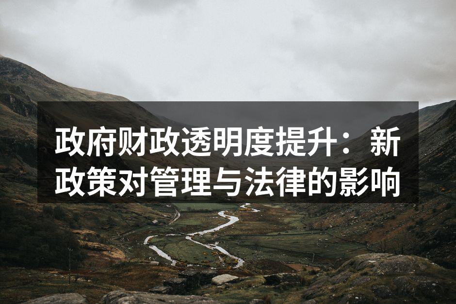 政府财政透明度提升：新政策对管理与法律的